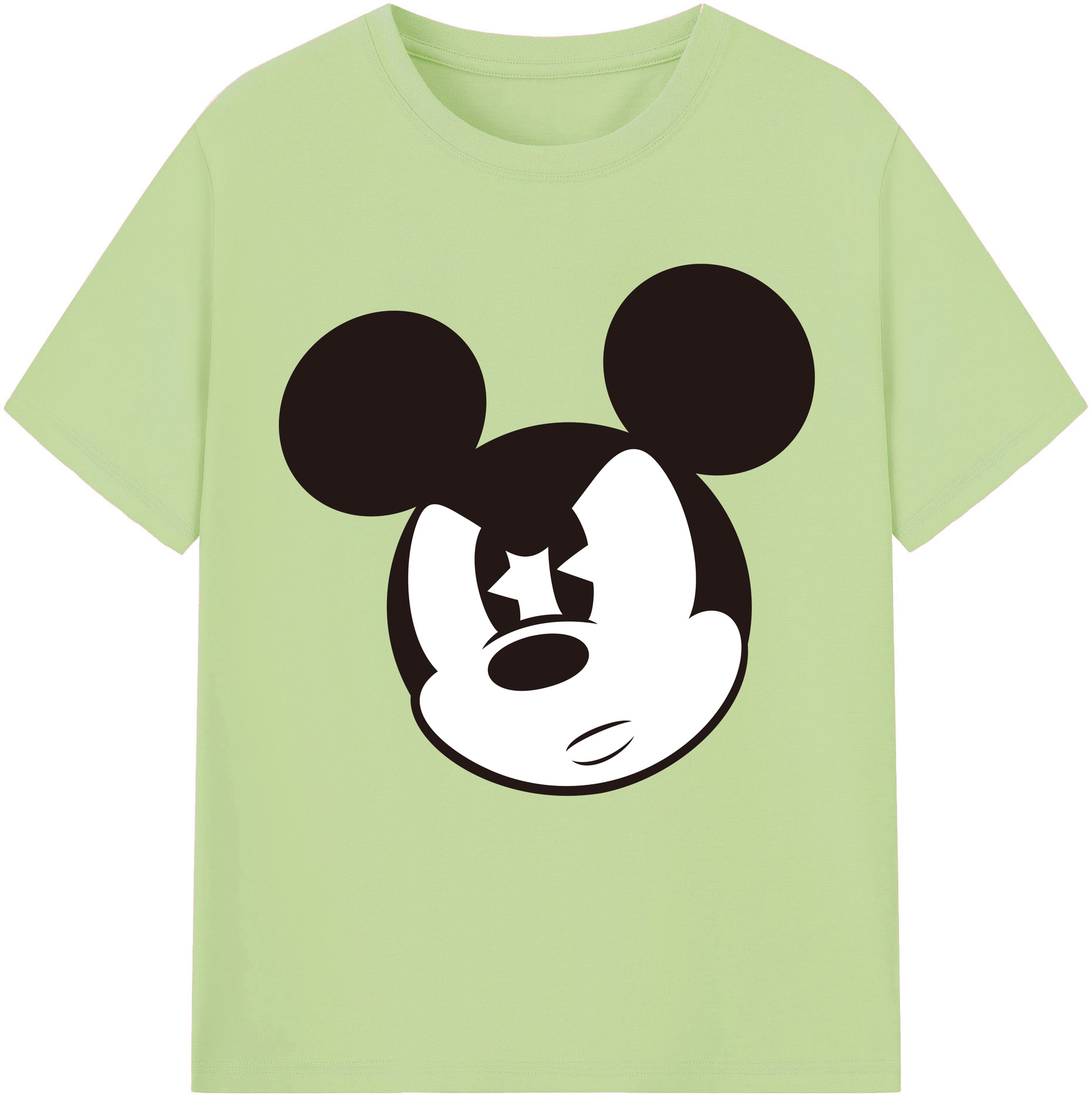（画像用） ミッキーマウス Mickey Mouse 綿100％半袖Tシャツ（フロントプリント）